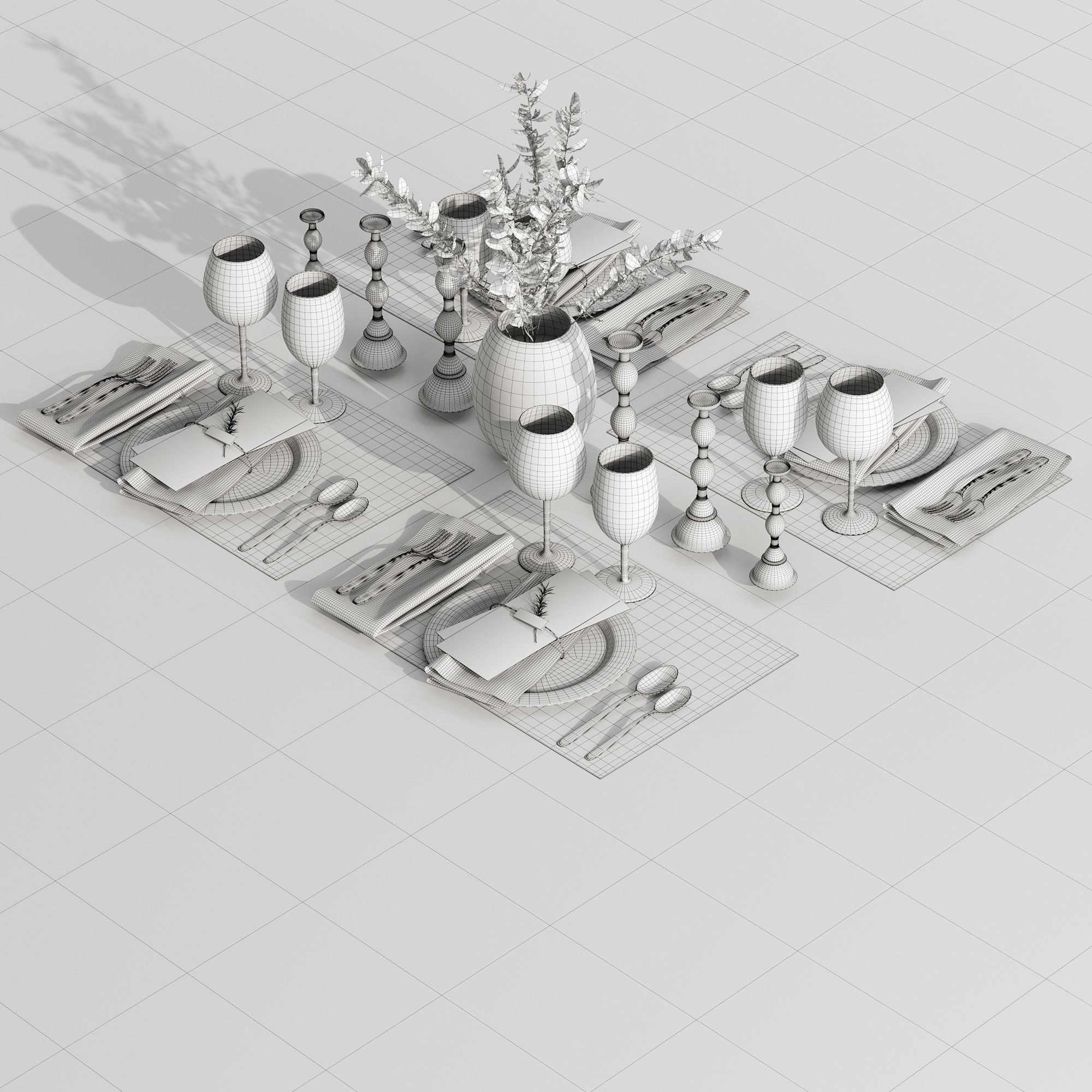 Table setting 01 3D model_18