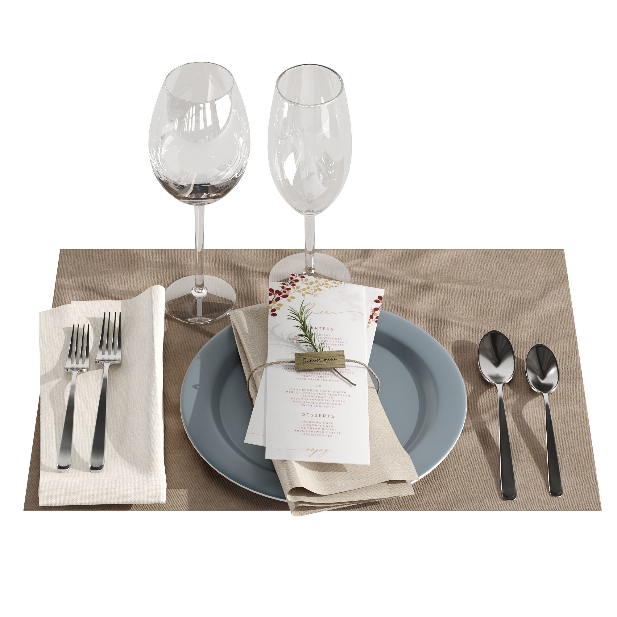 Table setting 01 3D model_21