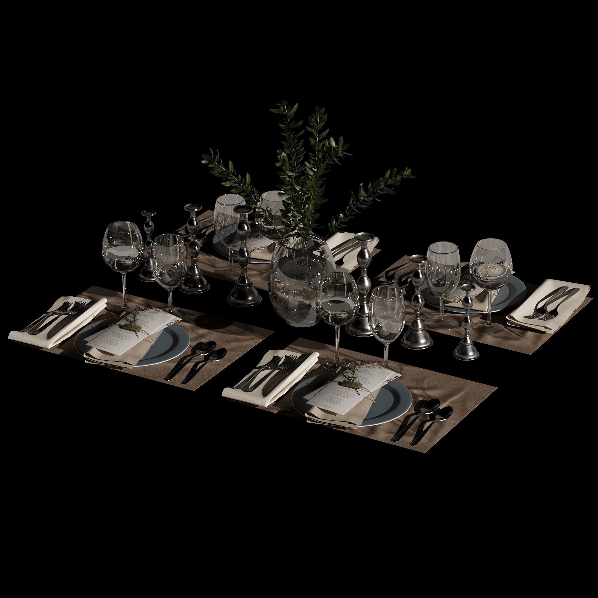 Table setting 01 3D model_33