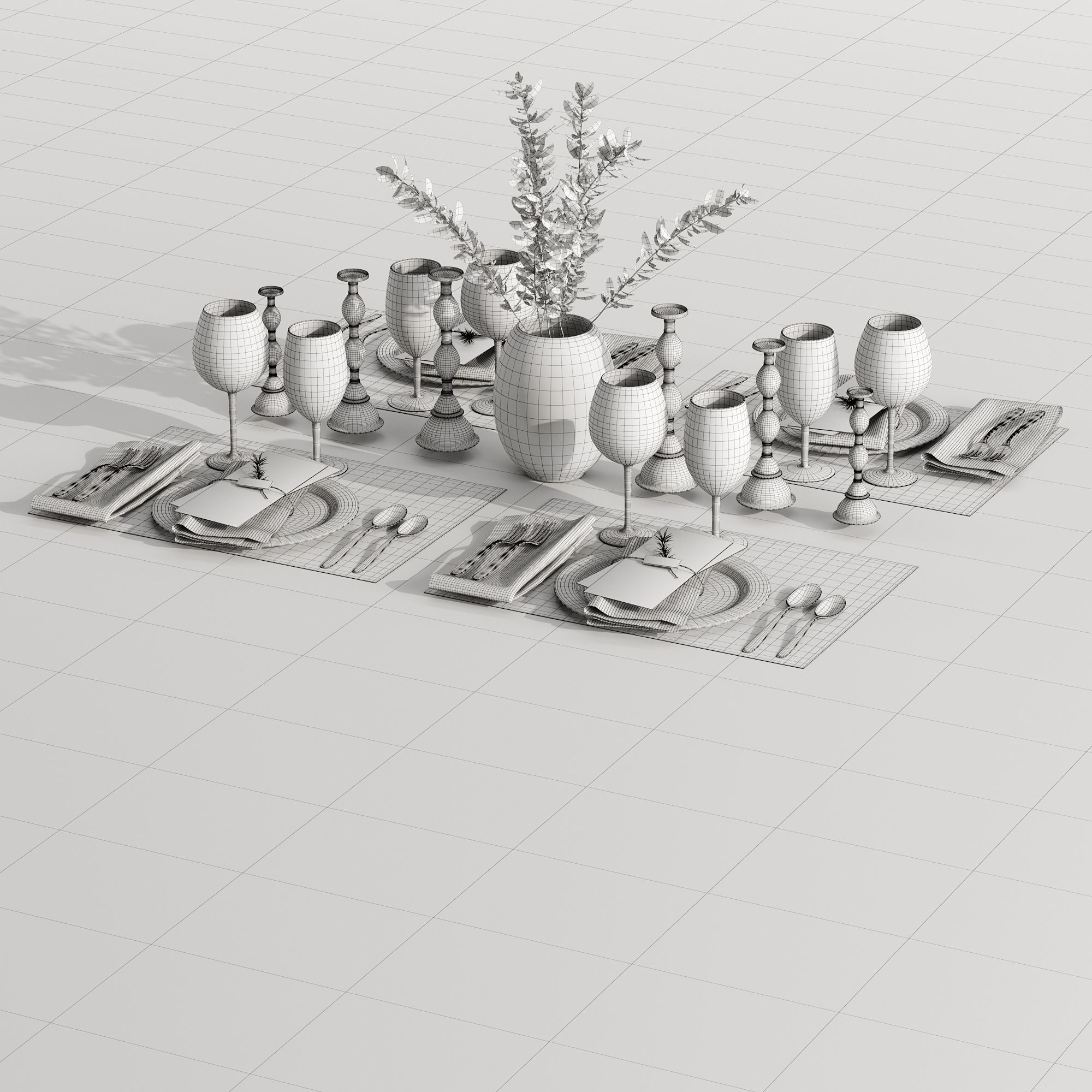 Table setting 01 3D model_37