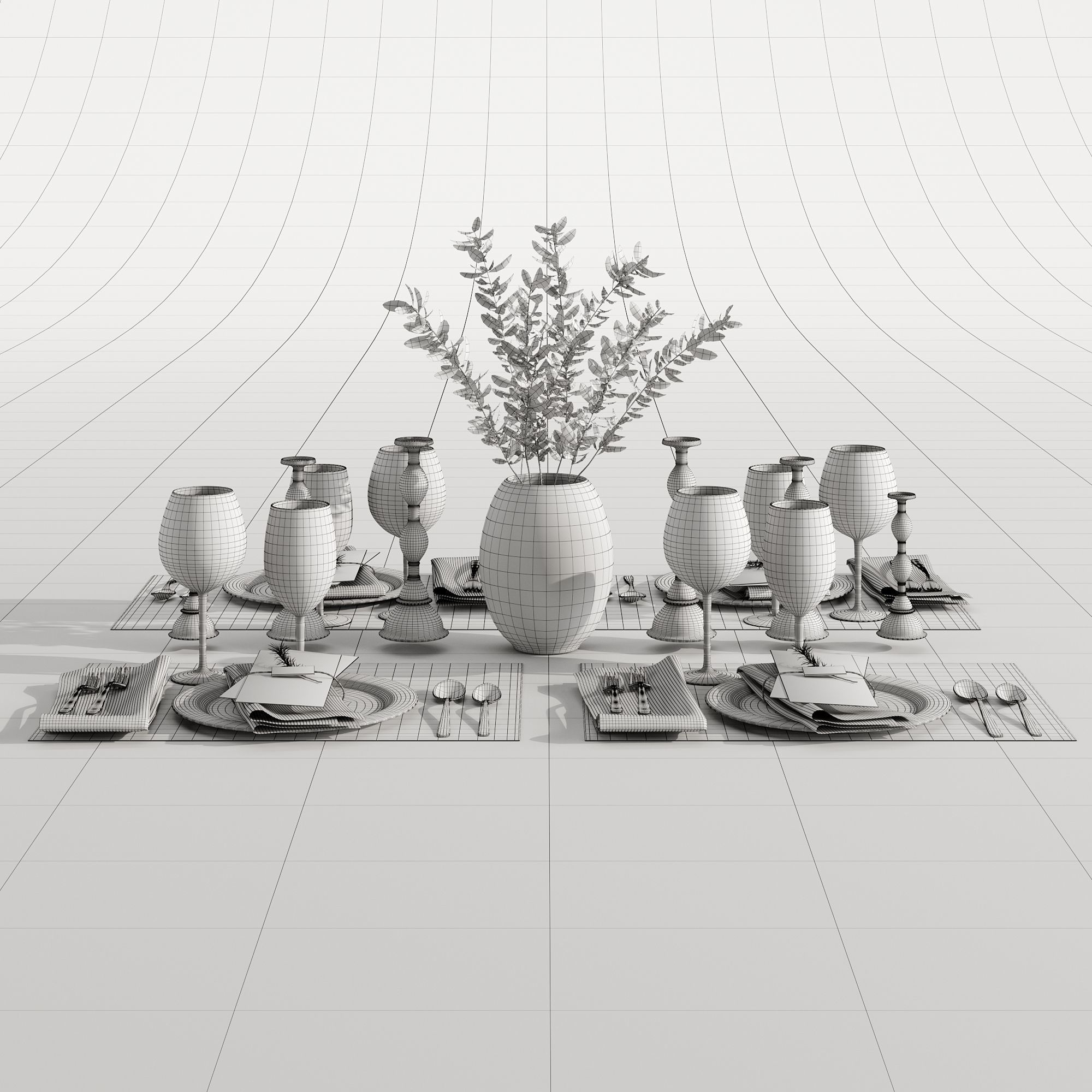 Table setting 01 3D model_4