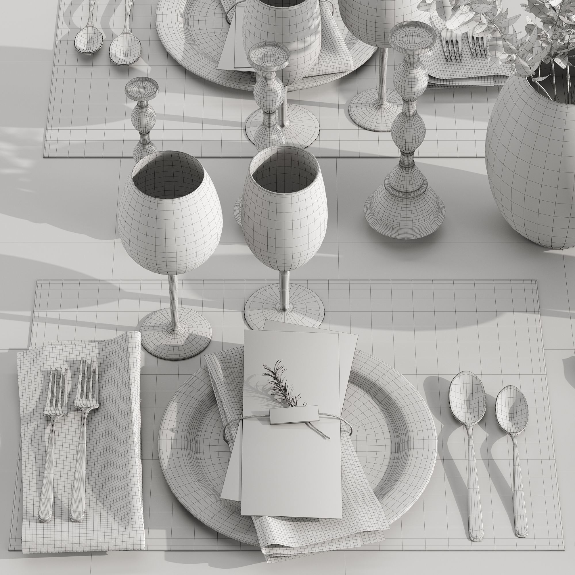 Table setting 01 3D model_14