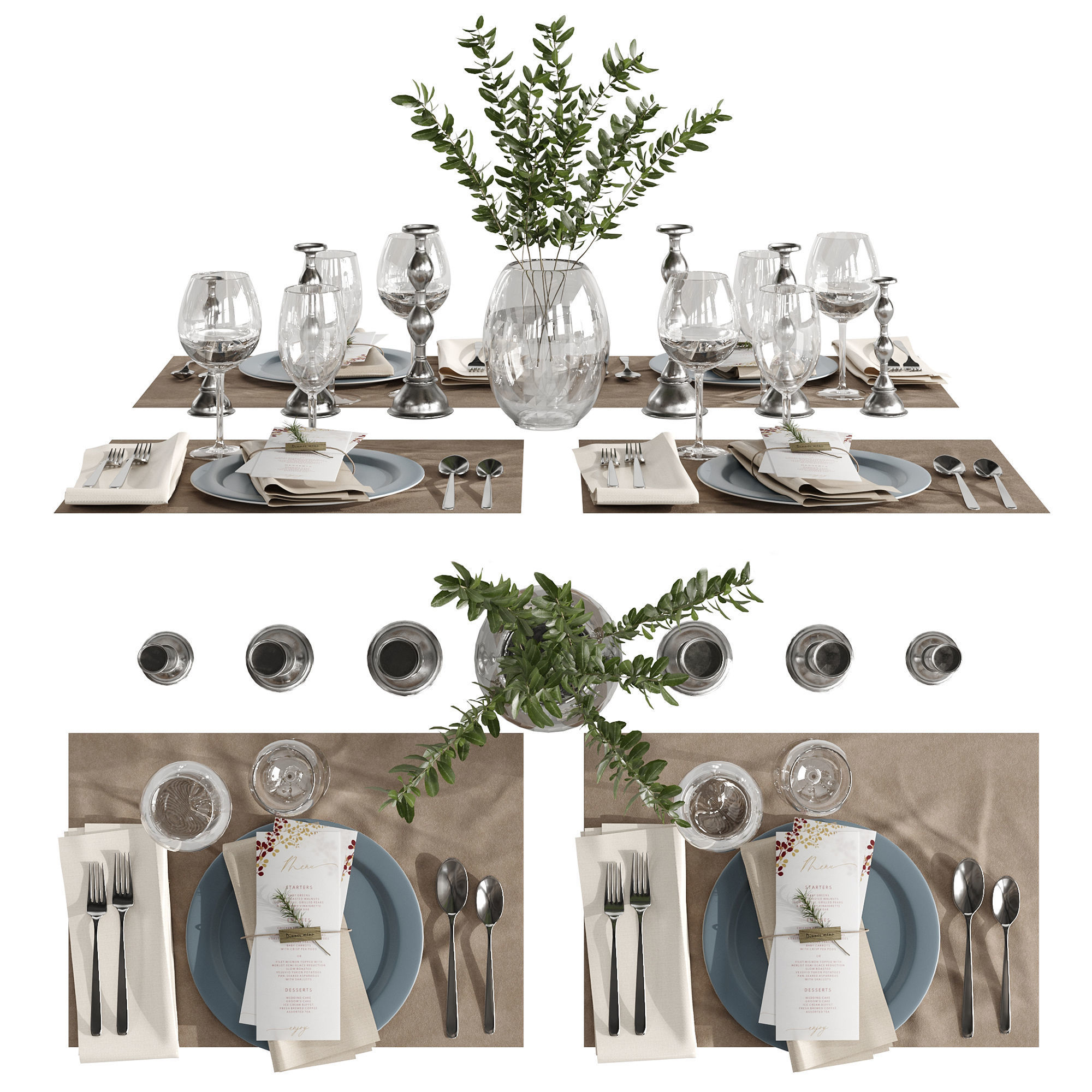 Table setting 01 3D model_1