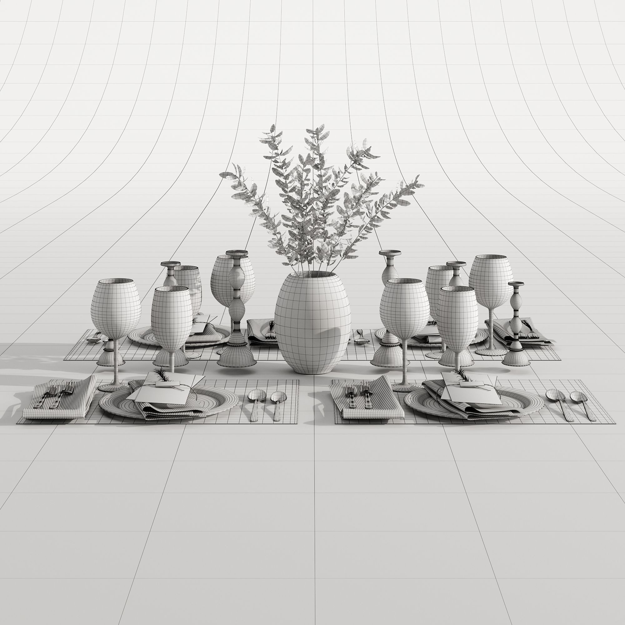 Table setting 01 3D model_43