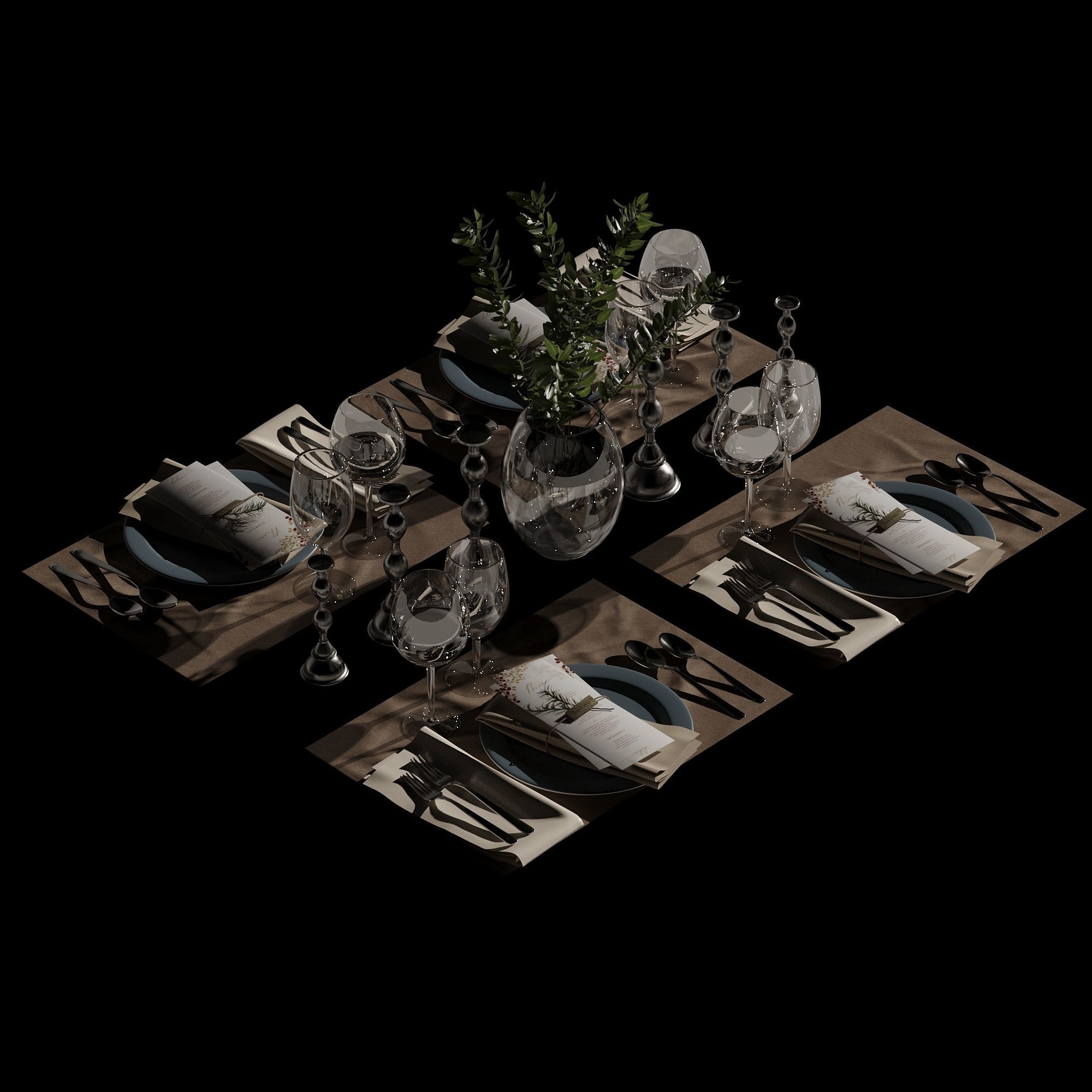 Table setting 01 3D model_29