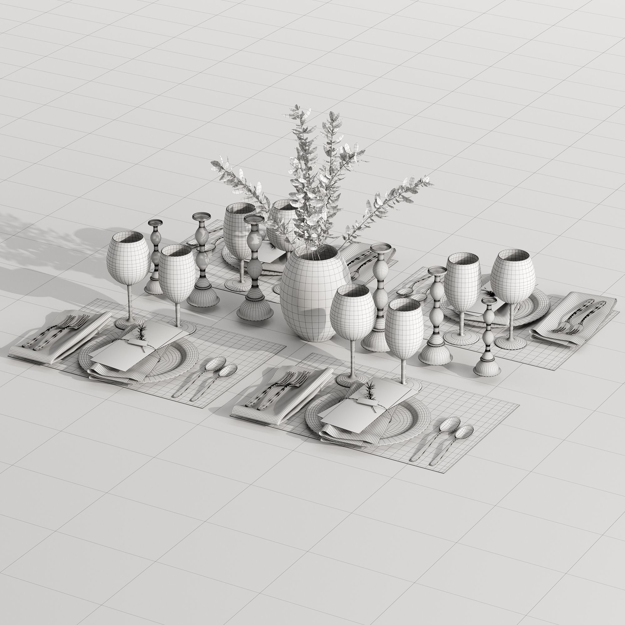 Table setting 01 3D model_40