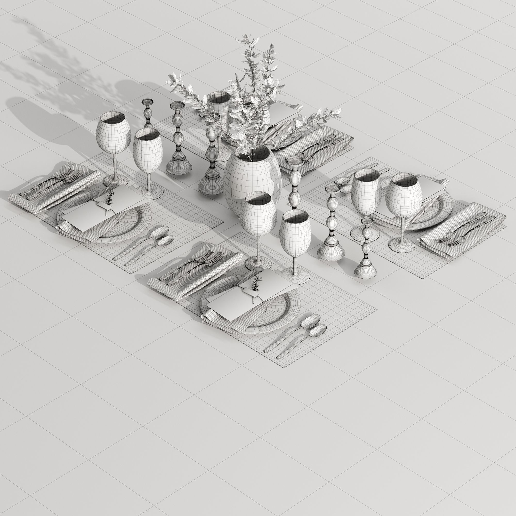 Table setting 01 3D model_38