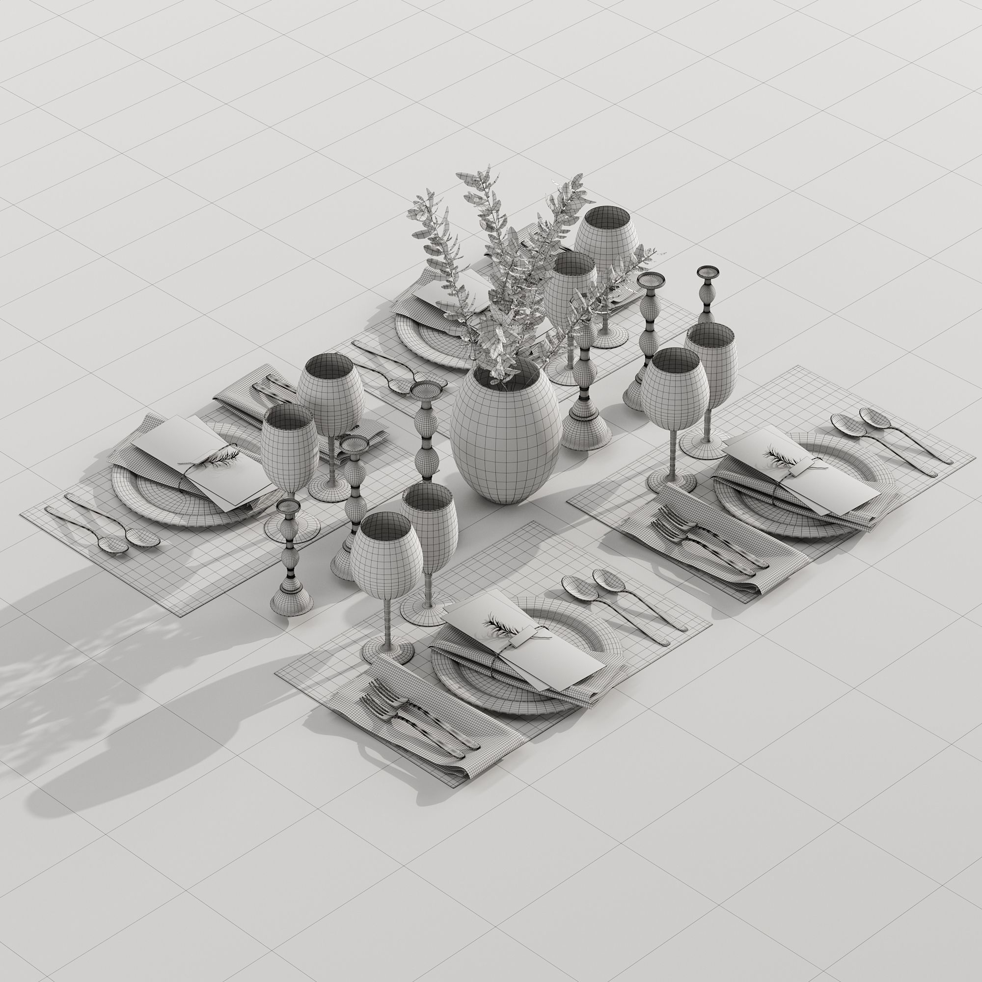 Table setting 01 3D model_36