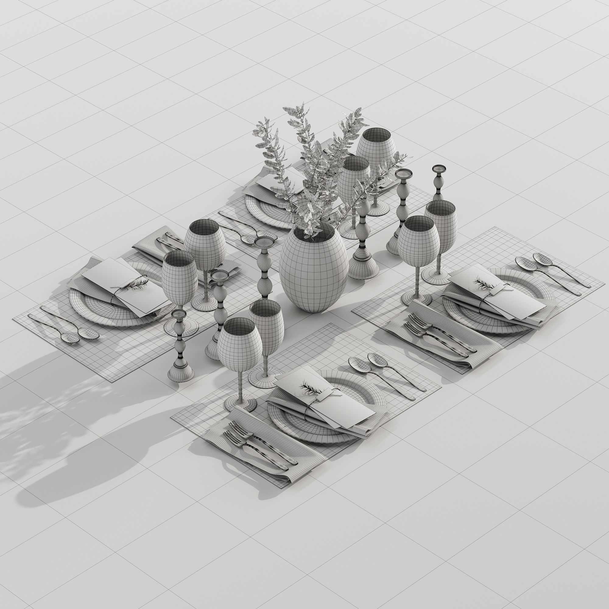 Table setting 01 3D model_16