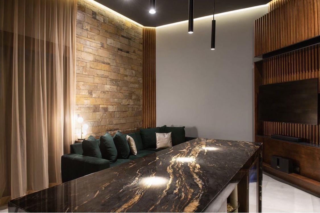 Luxury private House Bar and TV Room 3D model_2