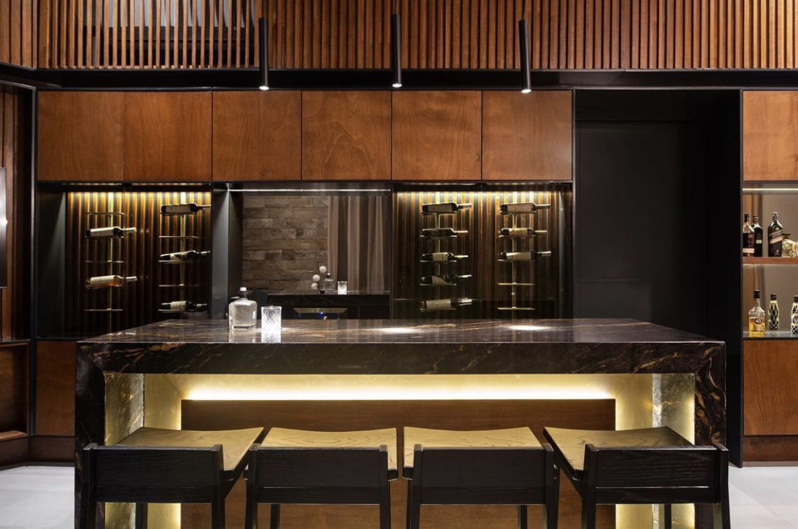 Luxury private House Bar and TV Room 3D model_4