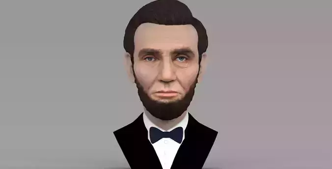 Abraham Lincoln bust ready for full color 3D printing