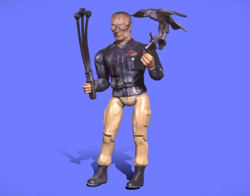 80s RAMBO WARHALK FIGURE - 3D SCAN 3D print model