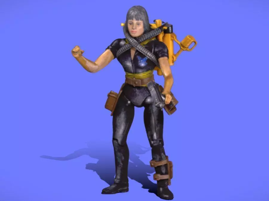 80s RAMBO KAT FIGURE - 3D SCAN 3D print model