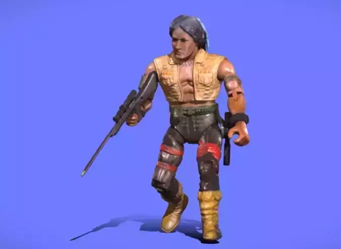 80s RAMBO  CHIEF  FIGURE - 3D SCAN