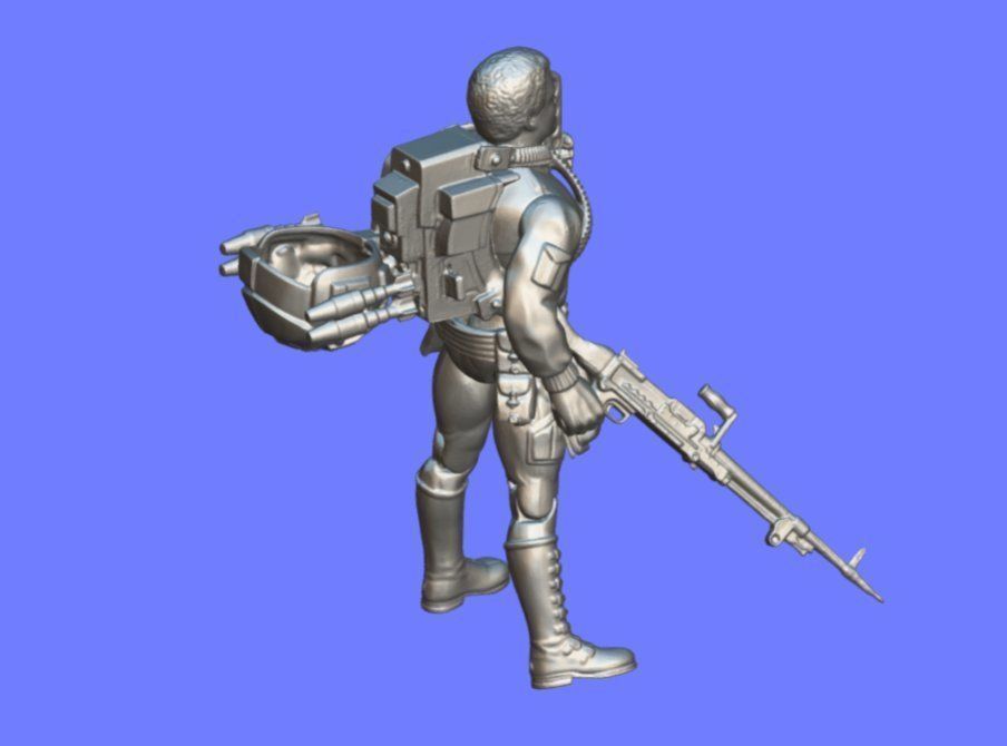 80s RAMBO TURBO FIGURE - 3D SCAN 3D print model_10