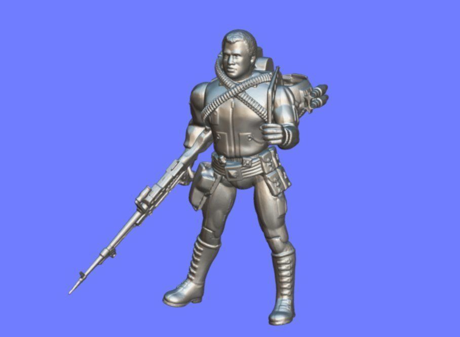 80s RAMBO TURBO FIGURE - 3D SCAN 3D print model_7