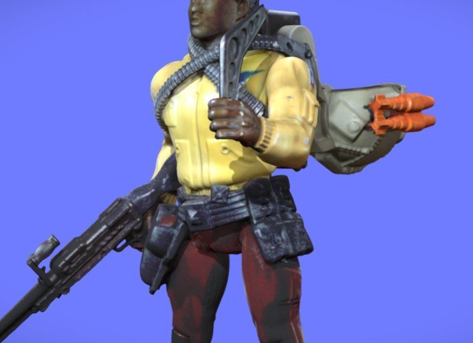 80s RAMBO TURBO FIGURE - 3D SCAN 3D print model_5