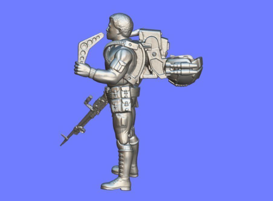 80s RAMBO TURBO FIGURE - 3D SCAN 3D print model_8