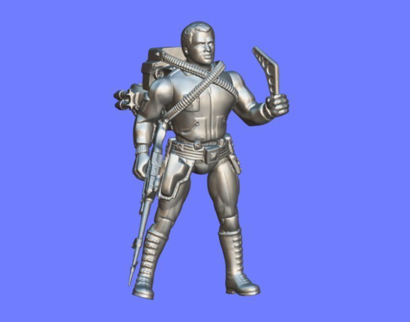 80s RAMBO TURBO FIGURE - 3D SCAN 3D print model_11
