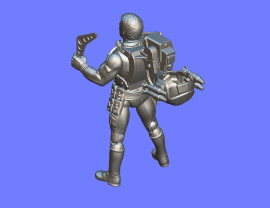 80s RAMBO TURBO FIGURE - 3D SCAN 3D print model_9