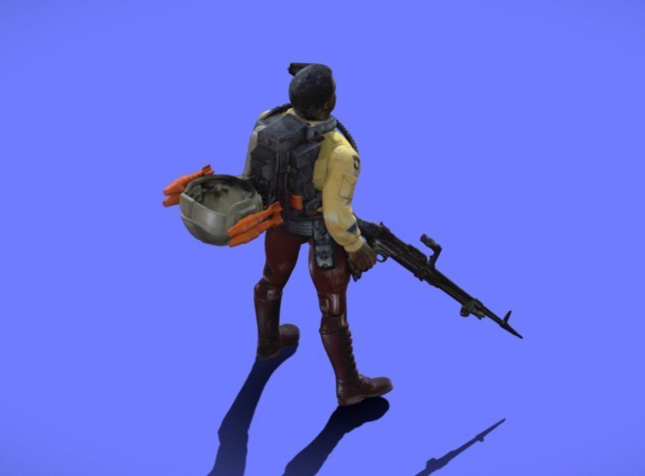 80s RAMBO TURBO FIGURE - 3D SCAN 3D print model_3