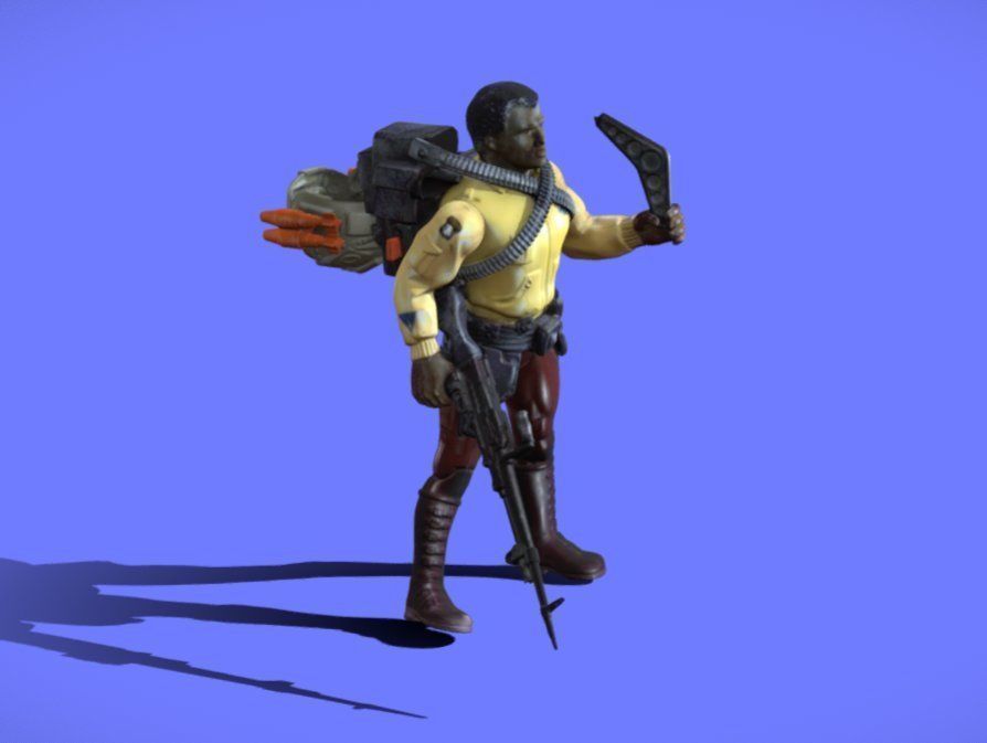 80s RAMBO TURBO FIGURE - 3D SCAN 3D print model_4