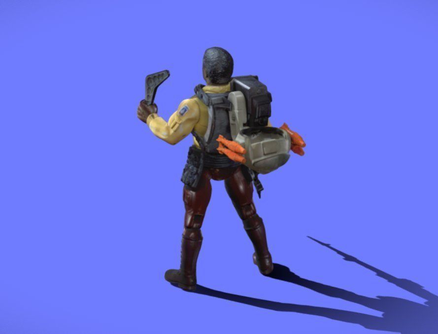 80s RAMBO TURBO FIGURE - 3D SCAN 3D print model_2