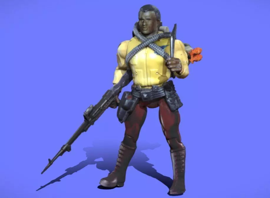 80s RAMBO TURBO FIGURE - 3D SCAN 3D print model_0