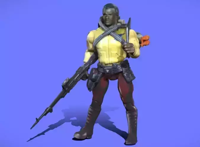 80s RAMBO  TURBO  FIGURE - 3D SCAN