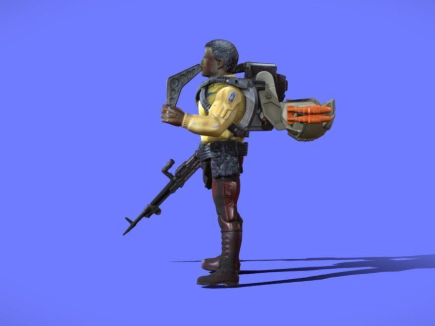 80s RAMBO TURBO FIGURE - 3D SCAN 3D print model_1