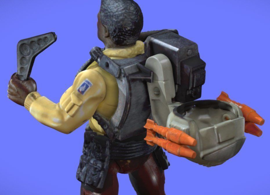 80s RAMBO TURBO FIGURE - 3D SCAN 3D print model_6