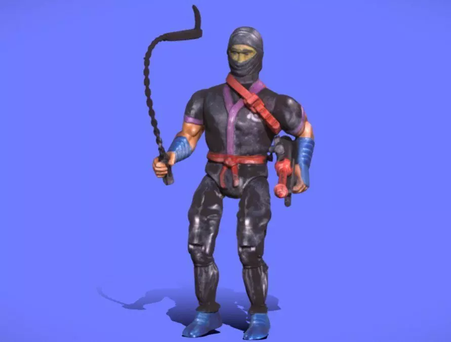 80s RAMBO BLACK-DRAGON FIGURE - 3D SCAN 3D print model_0