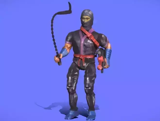 80s RAMBO BLACK-DRAGON FIGURE - 3D SCAN