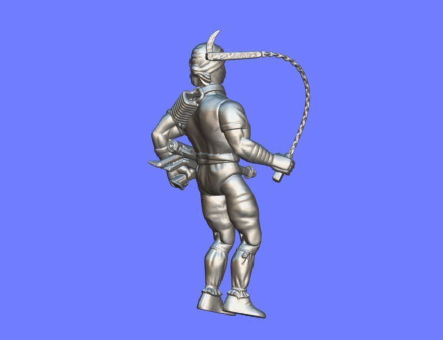 80s RAMBO BLACK-DRAGON FIGURE - 3D SCAN 3D print model_8