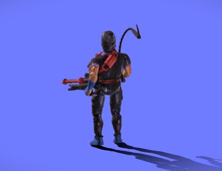 80s RAMBO BLACK-DRAGON FIGURE - 3D SCAN 3D print model_2