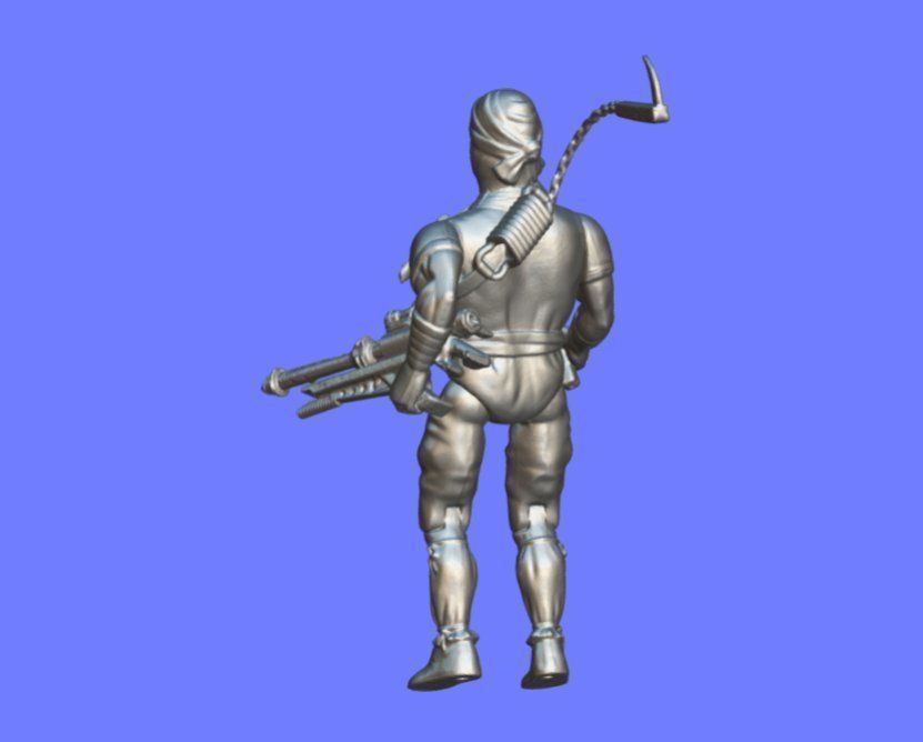 80s RAMBO BLACK-DRAGON FIGURE - 3D SCAN 3D print model_7