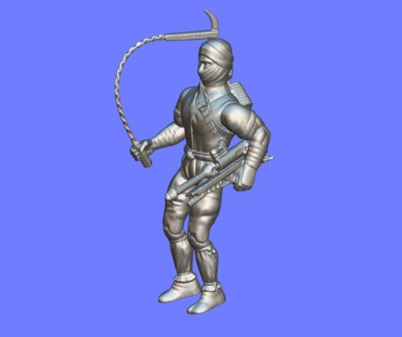 80s RAMBO BLACK-DRAGON FIGURE - 3D SCAN 3D print model_6