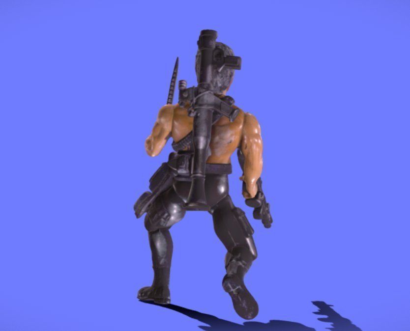 80s RAMBO NO SHIRT FIGURE - 3D SCAN 3D print model_3