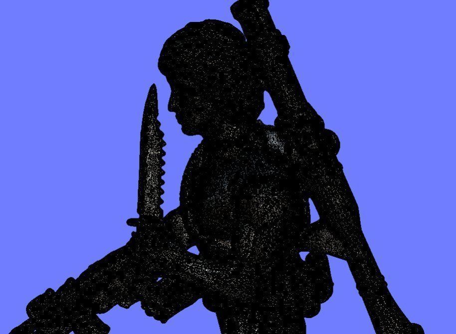 80s RAMBO NO SHIRT FIGURE - 3D SCAN 3D print model_9