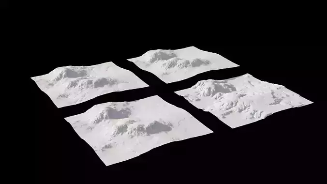 4 Landscape 3D models 3D model
