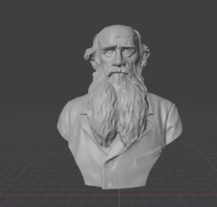 Leo Tolstoy 3D print model_3