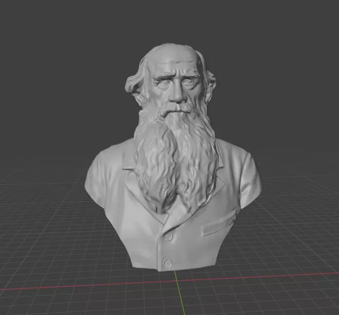 Leo Tolstoy 3D print model_1