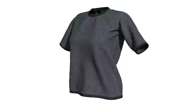 Woman T-Shirt - Marvelous Designer 3D Model