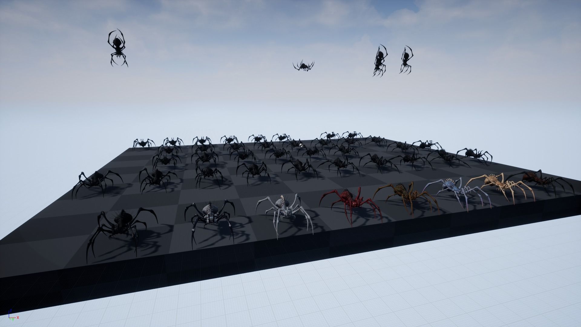 Spider 5 with long legs Low-poly 3D model_24