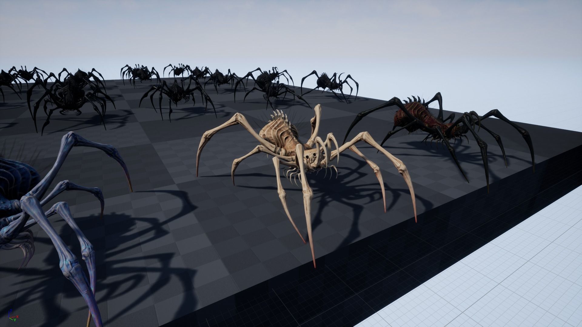 Spider 5 with long legs Low-poly 3D model_32