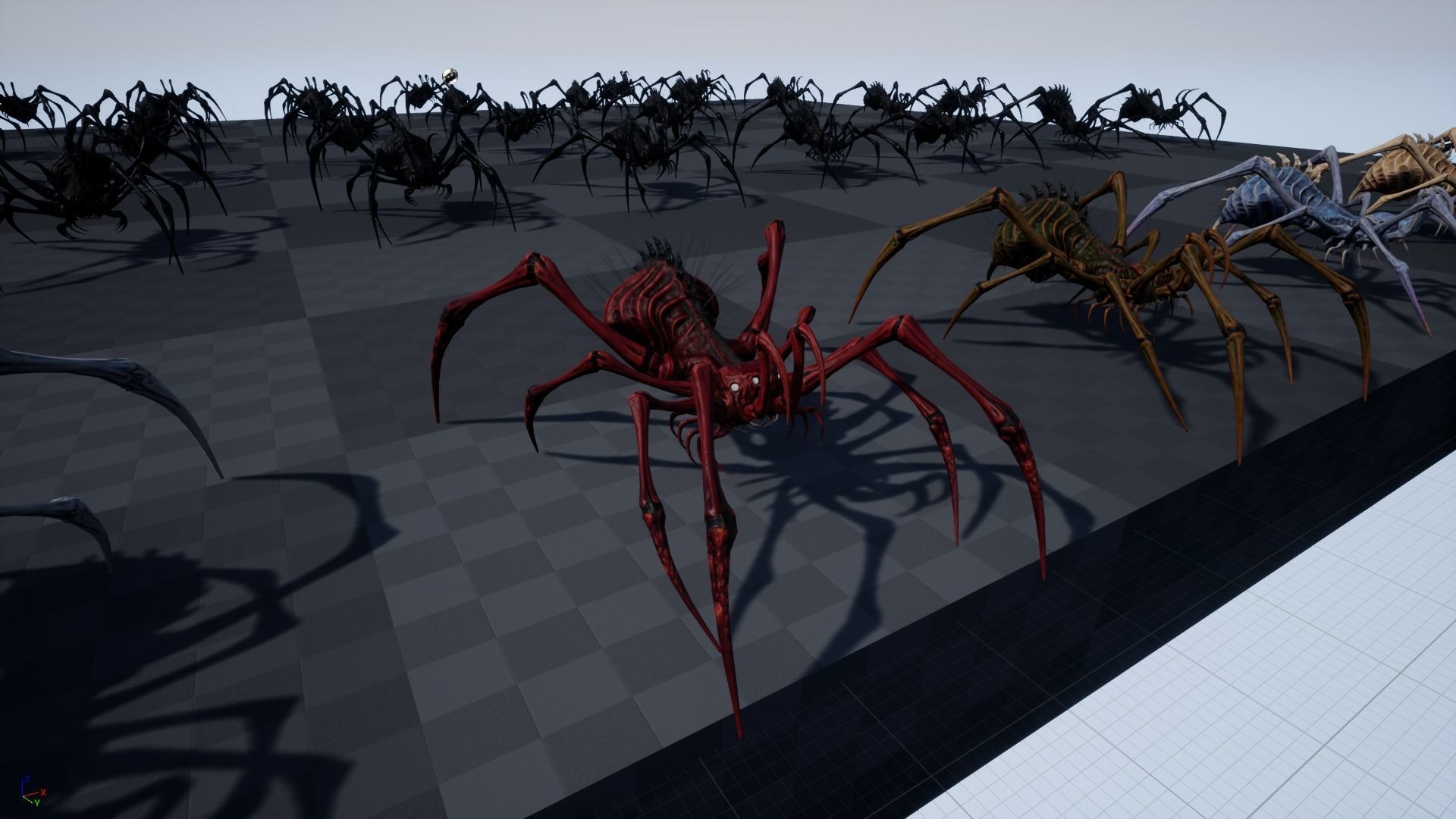 Spider 5 with long legs Low-poly 3D model_29