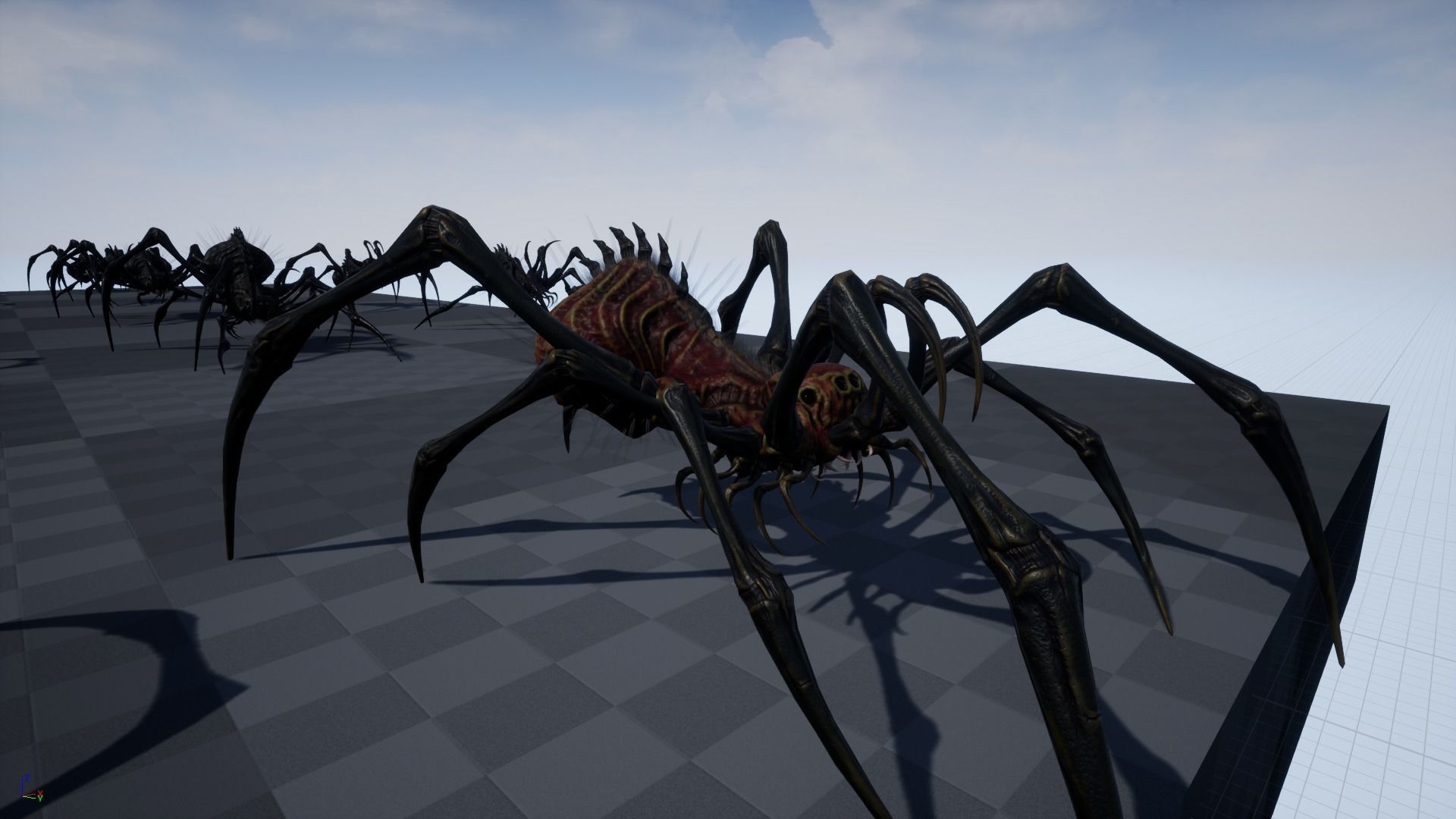 Spider 5 with long legs Low-poly 3D model_33