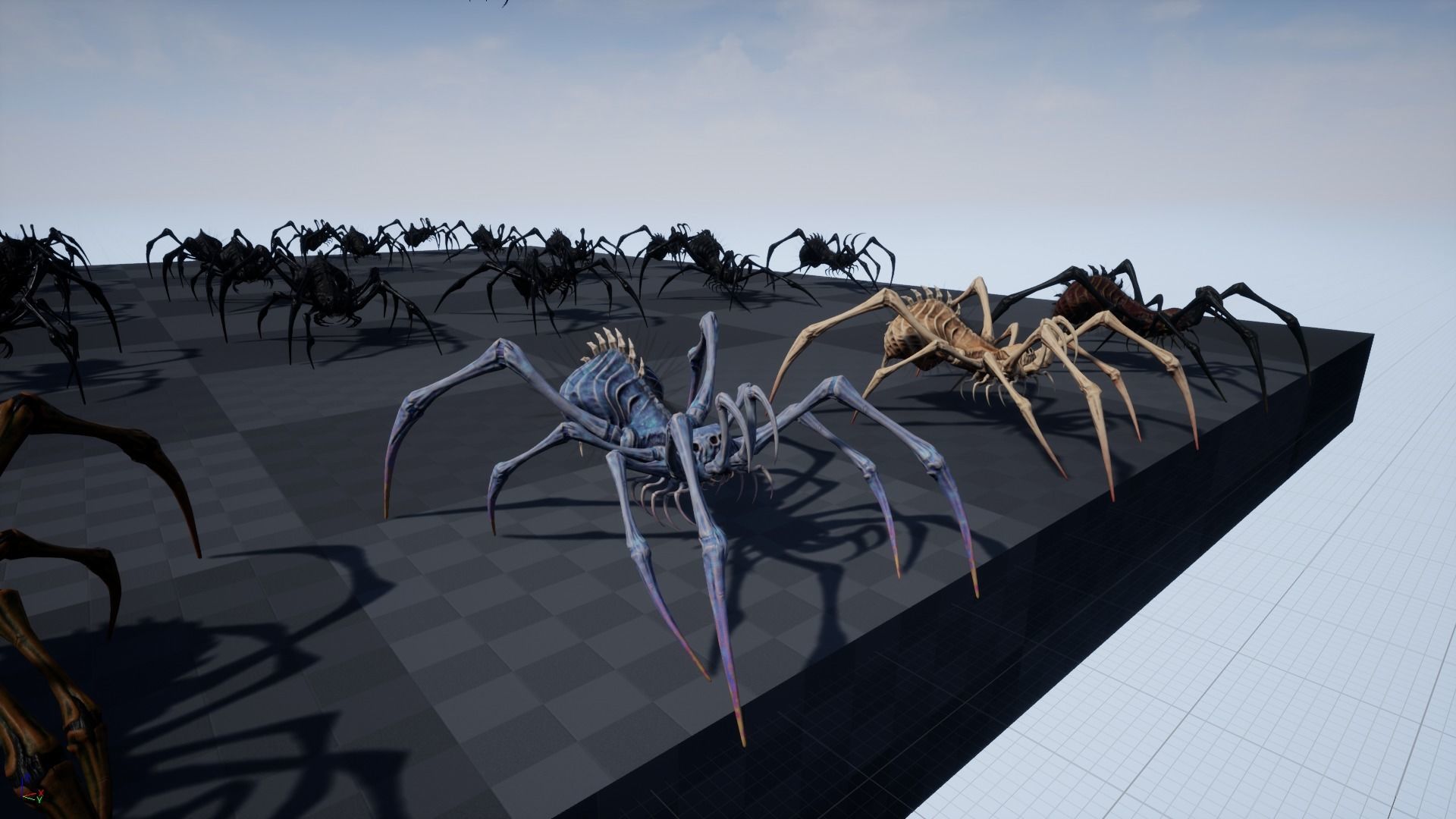 Spider 5 with long legs Low-poly 3D model_31