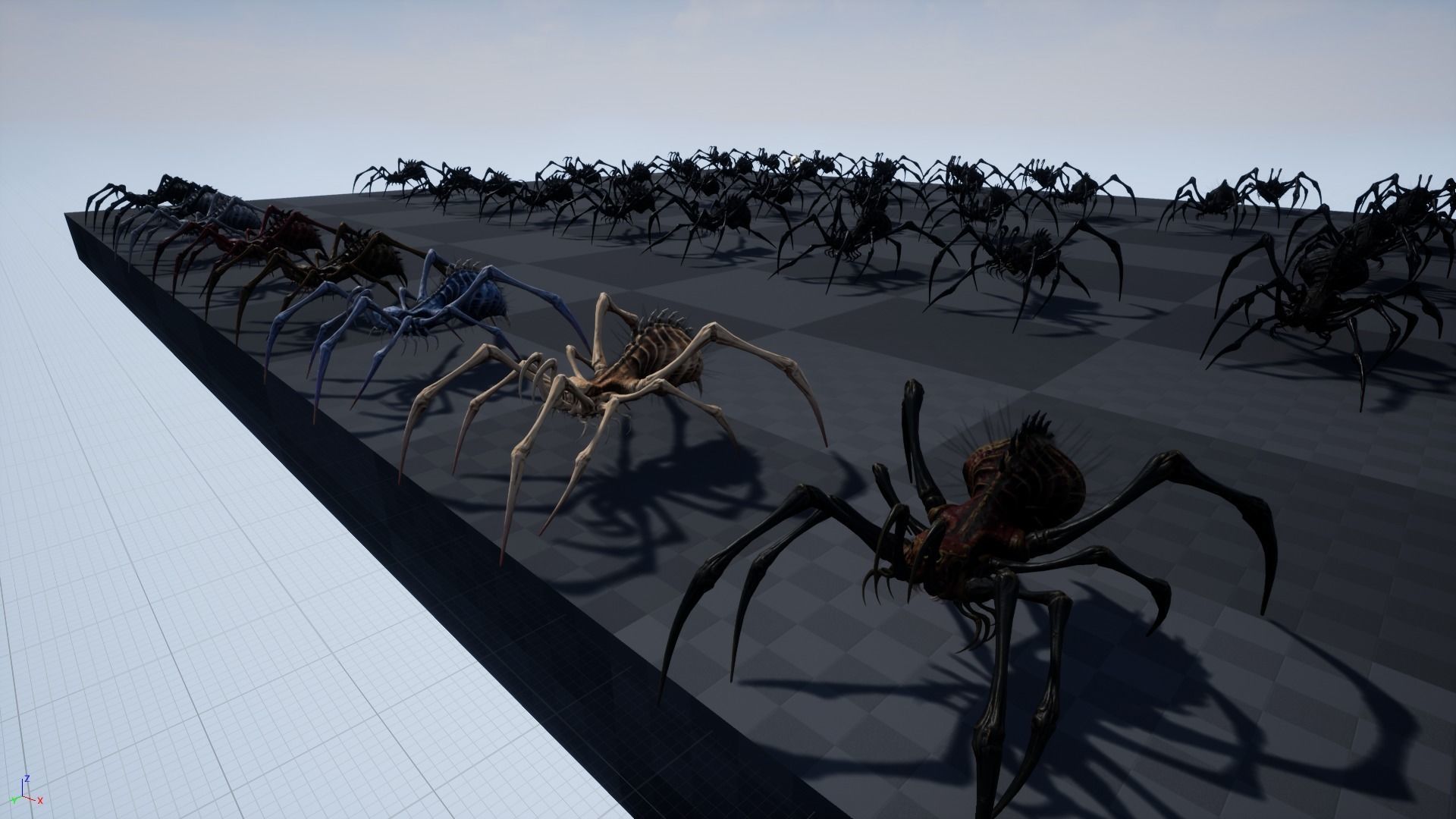 Spider 5 with long legs Low-poly 3D model_25